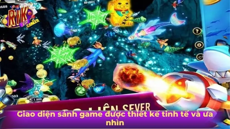 Giao diện sảnh game được thiết kế tinh tế và ưa nhìn