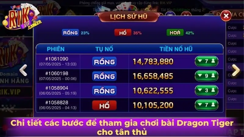 Chi tiết các bước để tham gia chơi bài Dragon Tiger cho tân thủ